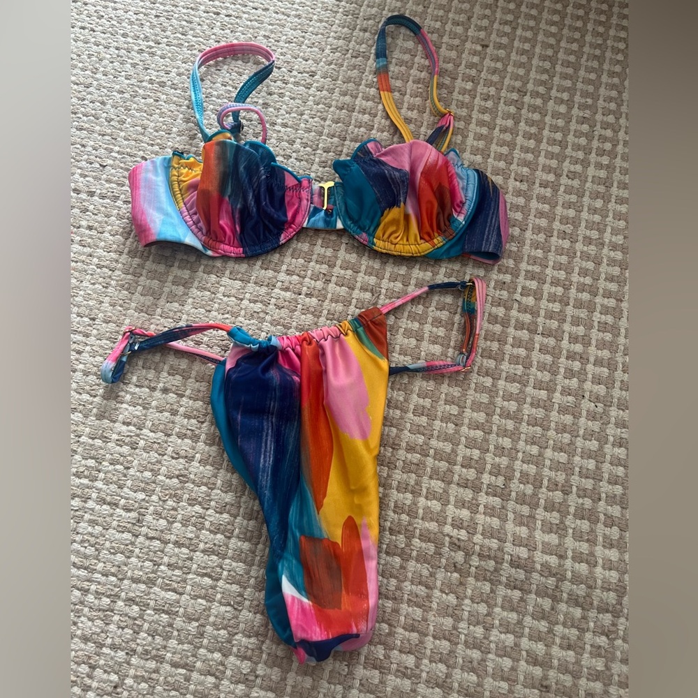 Solkissed Scrunched Bikini Set Jennifer Top + Ibiza Bottoms - S